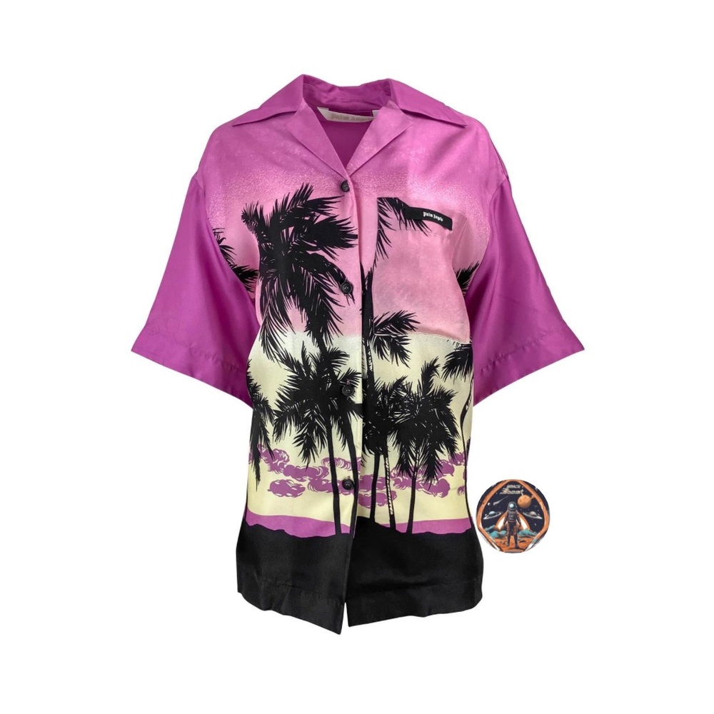 Palm Angels Sunset Print Bowling Shirt